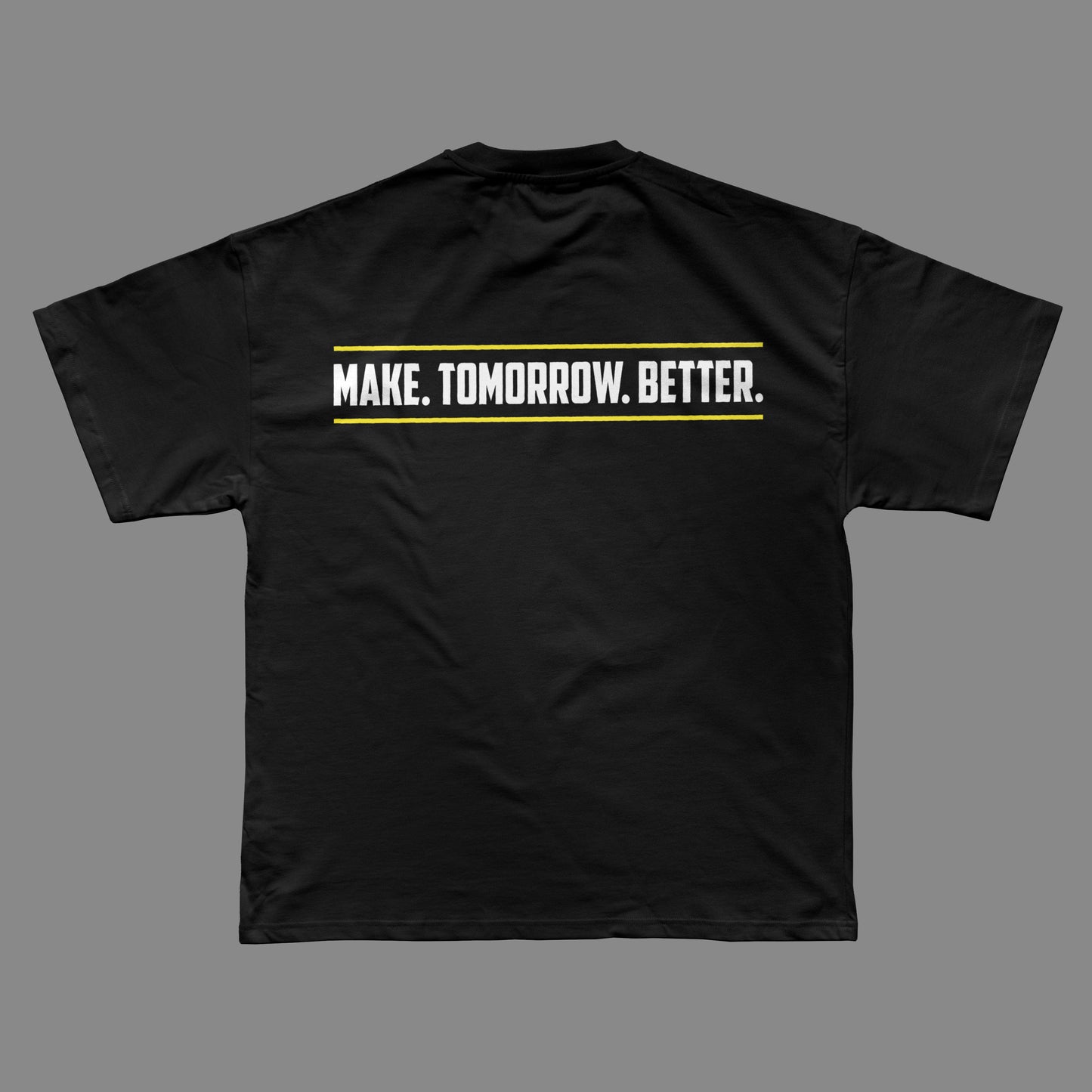 Make. Tomorrow. Better. - striped T-shirt