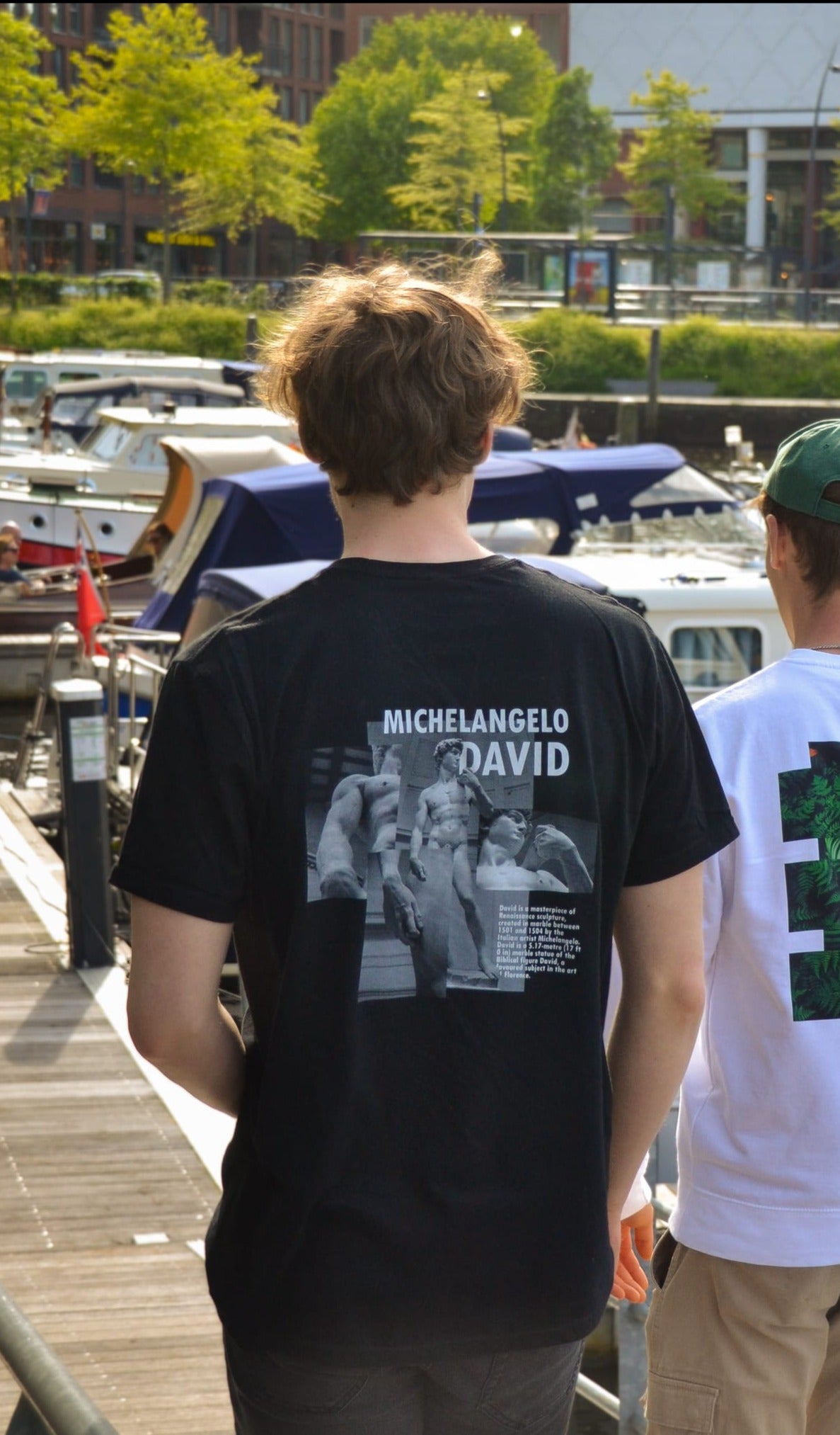 Michelangelo Black T-Shirt - Art Collection